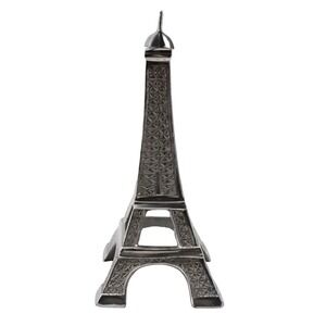 Pewter Eiffel Tower Statue Figurine – Paris France Decor – Metal Home Accent